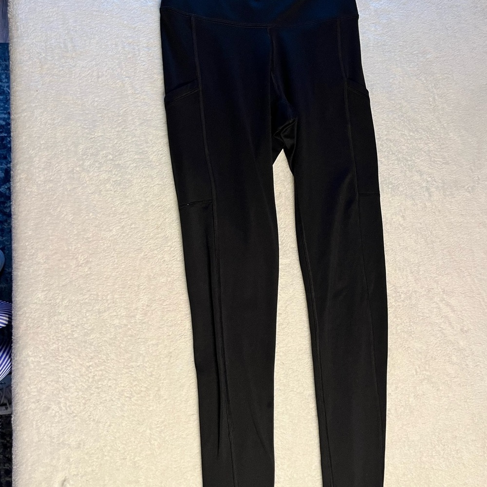 aerie Black High-Waist Performance Leggings with Side Pockets
